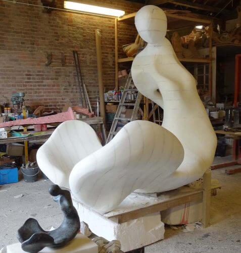 Birth being enlarged - 2015 in the enlargers workshop in preparation for casting the bronze sculpture