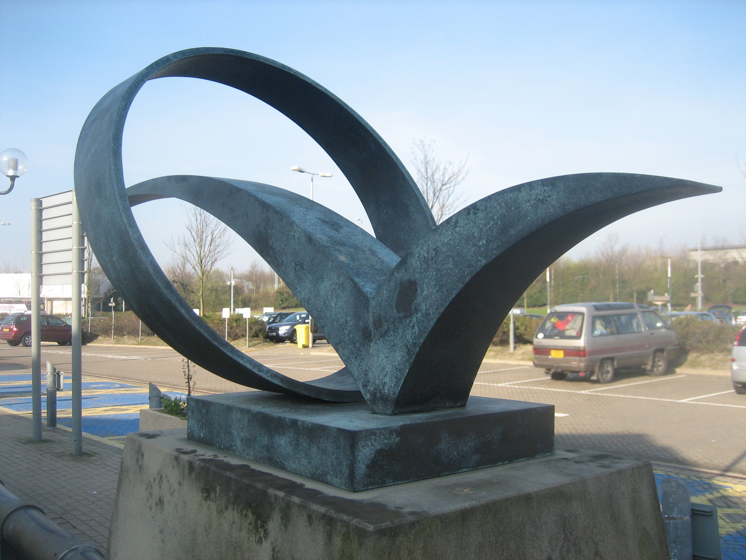 contemporary British sculptor Neil Lawson Baker's bronze to commemorate the opening of the Channel Tunnel