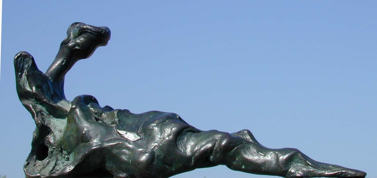 Bronze Sculpture - Mother and Child Reclining