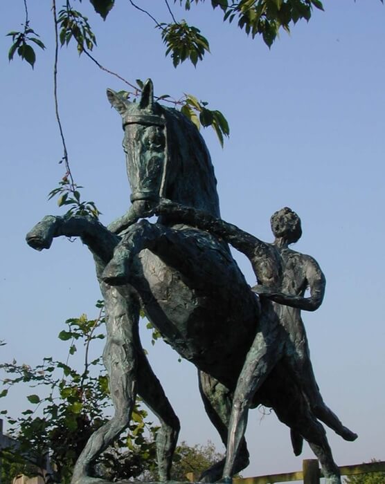The Race for Riderless Horses - Bronze Sculpture