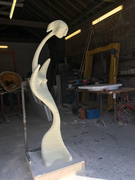 Sculpture 'Emily' at stage 1 of the enlargement process