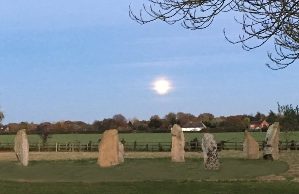 Moon rising over the Stone Circle