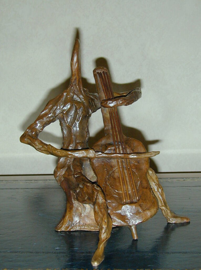 Tortelier - Bronze Sculpture of cellist